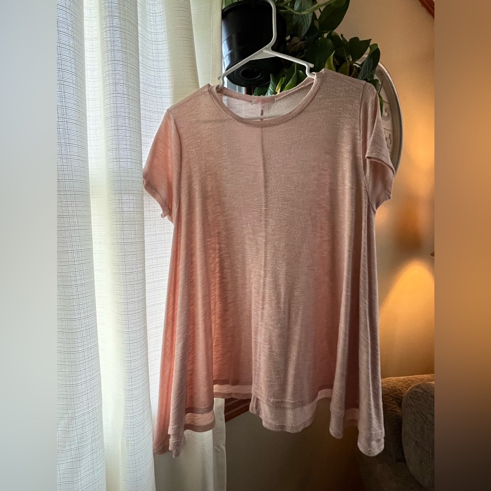 Medium Peach Color Short Sleeve Tee